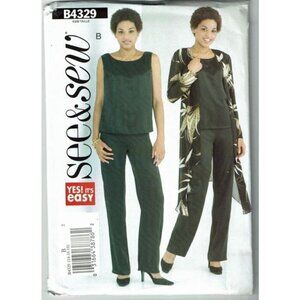 Butterick See and Sew Sewing Pattern‎ 4329 Jacket Top Pants Size 14-18